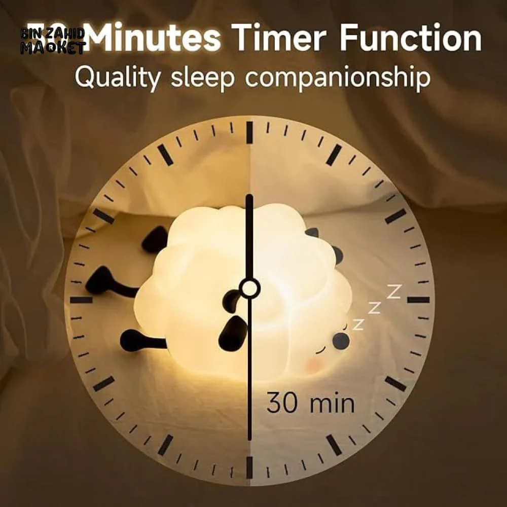 CUTE SILICONE LED NIGHT LIGHT USB RECHARGEABLE TOUCH CONTROL - SHEEP - Image 3
