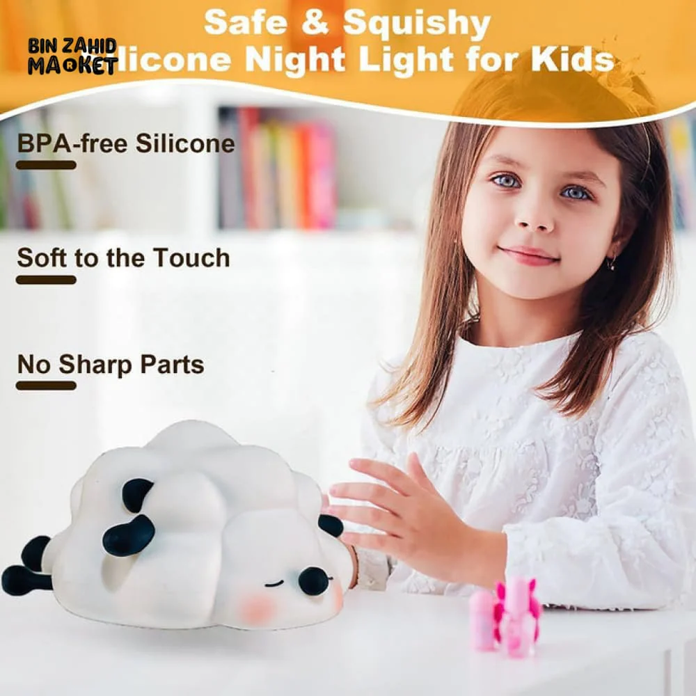 CUTE SILICONE LED NIGHT LIGHT USB RECHARGEABLE TOUCH CONTROL - SHEEP - Image 4