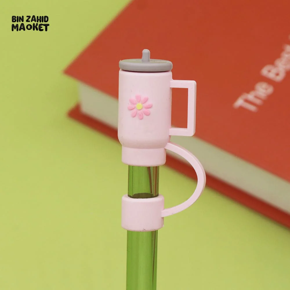 CUTE SILICONE STRAW COVERS WITH STRAWS – REUSABLE CARTOON DRINK STRAW TOPPERS AND DECORATIVE CHARMS FOR CUPS & TUMBLERS - Image 6