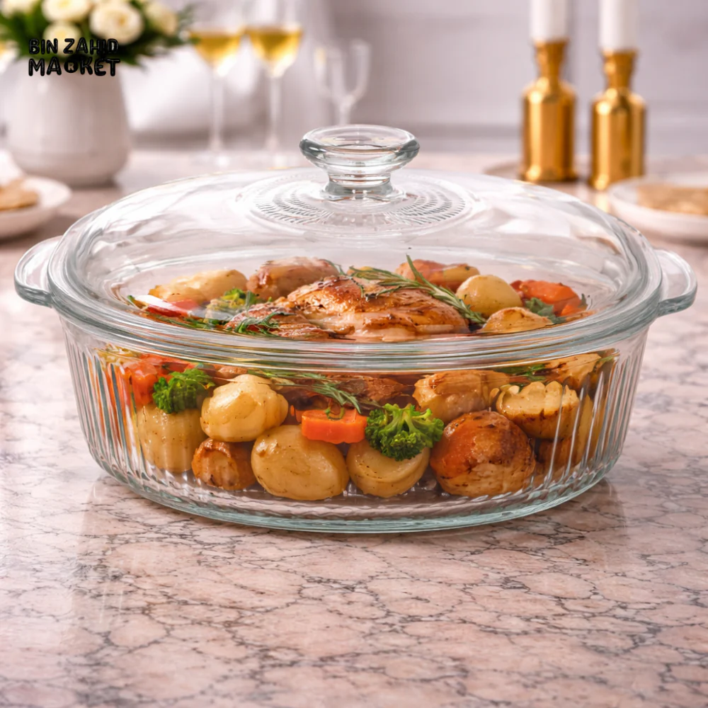 DANNY HOME 2800ML GLASS CASSEROLE WITH LID -GC01-28