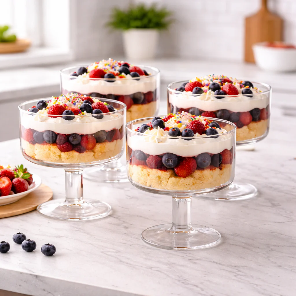 DANNY HOME DESSERT GLASS TRIFLE BOWLS SET OF 4 – 10.5CM CLEAR GLASS ICE CREAM & PARFAIT SERVING CUPS -CB-41