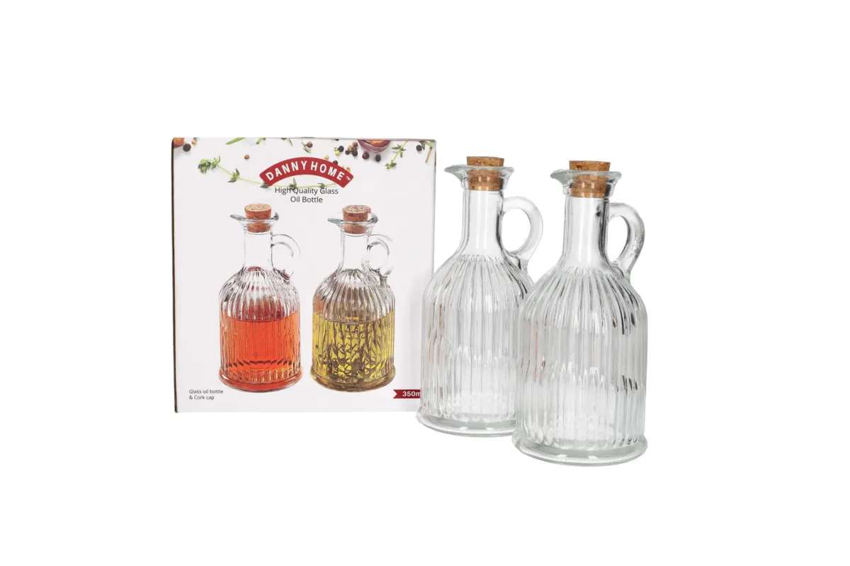 DANNY HOME GLASS OIL & VINEGAR DISPENSER SET 2-PIECE -1900-84 - Image 2