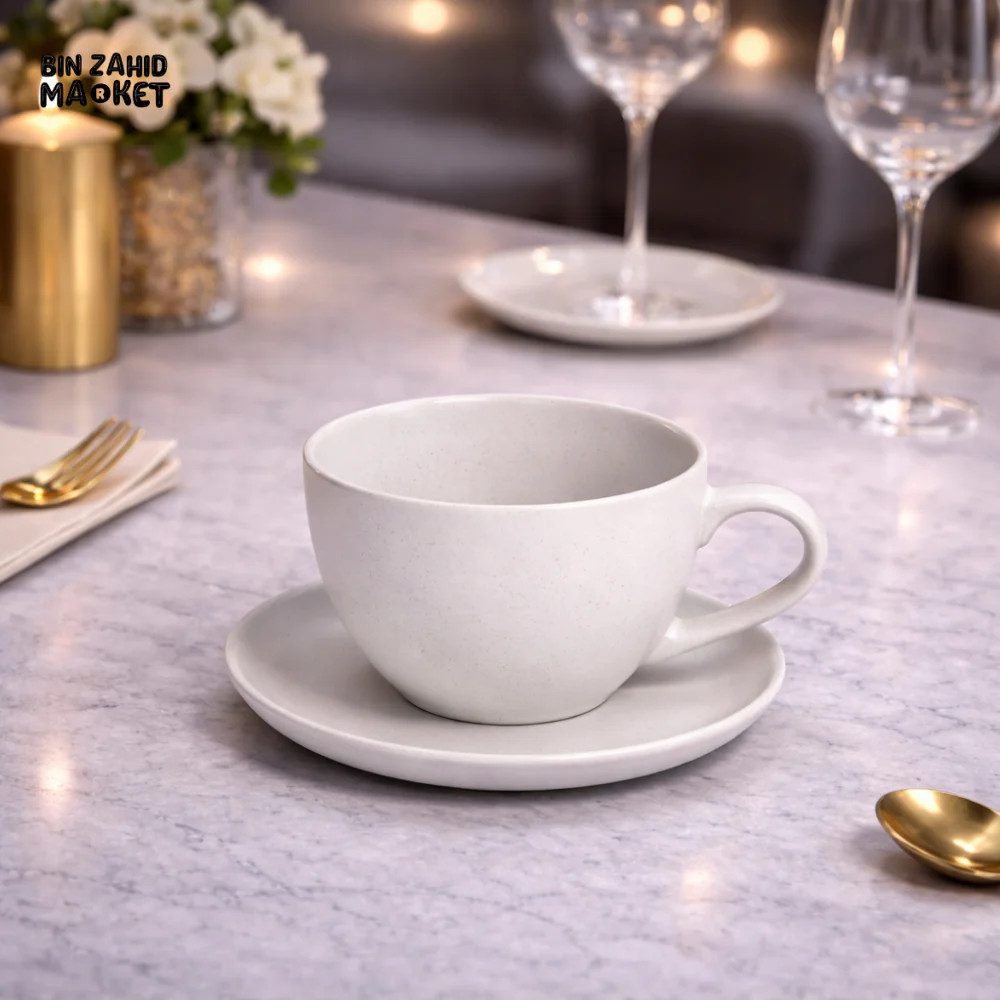 DANNY HOME LUXURY CERAMIC CUP & SAUCER SET – 6 PIECE 300ML - T12-08