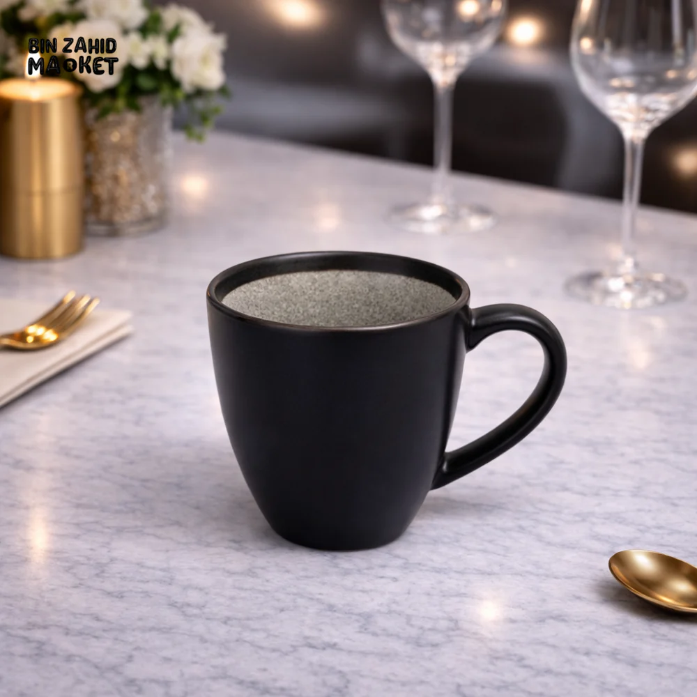 DANNY HOME LUXURY MATTE BLACK CERAMIC COFFEE MUG 400ML - T16-09