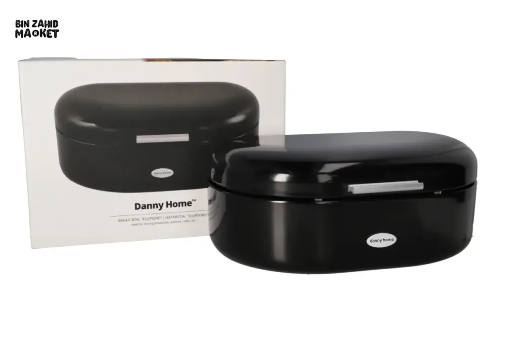 DANNY HOME METAL BREAD BOX WITH LID - BLACK DH3736 - Image 2