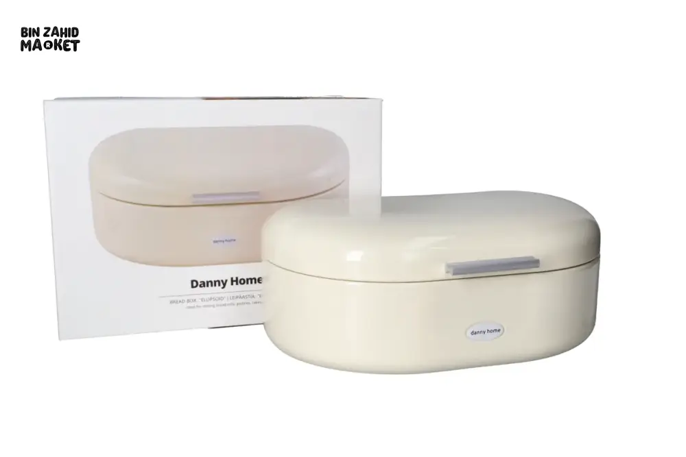 DANNY HOME METAL BREAD BOX WITH LID - WHITE DH3737 - Image 2