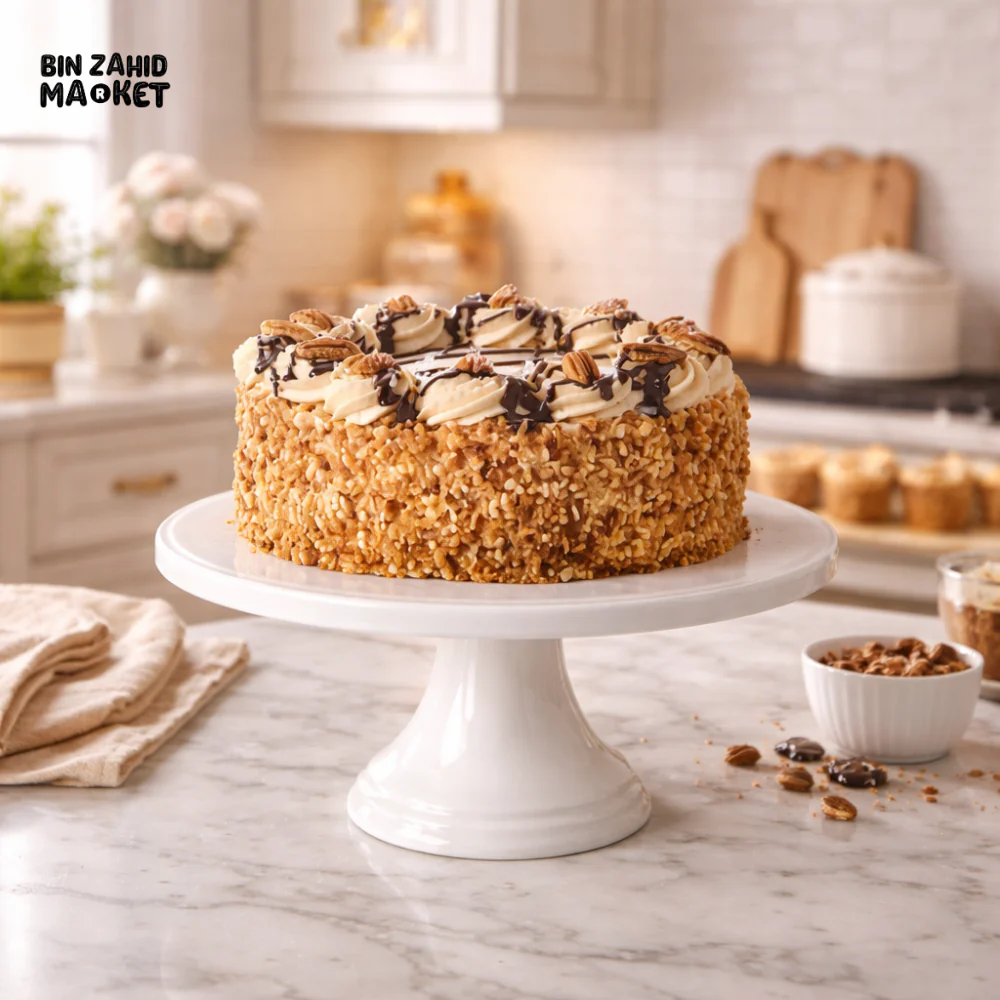 DANNY HOME PORCELAIN CAKE STAND 30CM – LUXURY BAKING & DESSERT DISPLAY PLATTER -  CPK-050