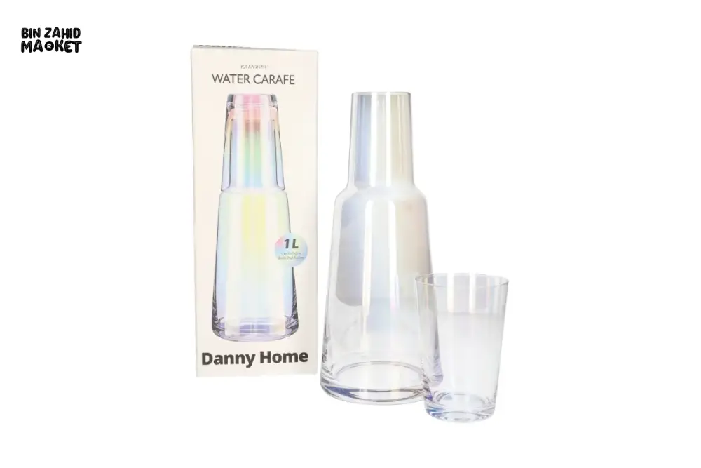 DANNY HOME RAINBOW GLASS WATER CARAFE SET 1LITRE -CB13-23 - Image 2