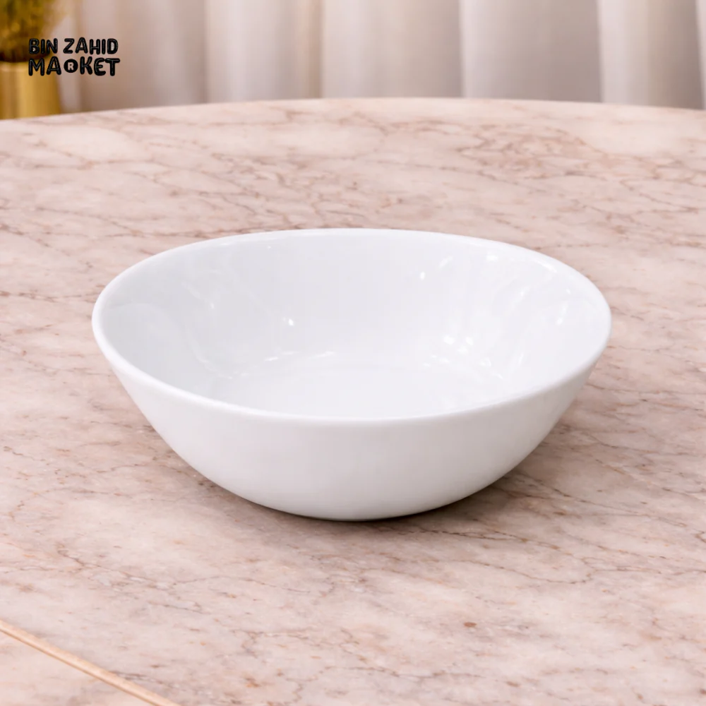 DANNY HOME WHITE OPAL SALAD BOWL 7.5CM– ELEGANT MODERN SERVING BOWL FOR SALAD, FRUITS & DINING TABLEWAREN - LFW75
