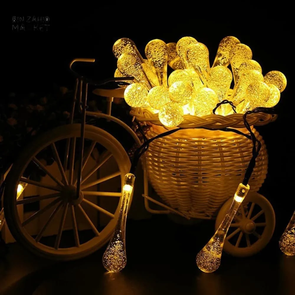 DECORA GOLDEN LED STRING LIGHTS WARM GLOW ISLAMIC HOME DECOR - WATER STRINGS - Image 3
