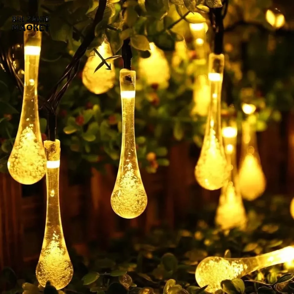 DECORA GOLDEN LED STRING LIGHTS WARM GLOW ISLAMIC HOME DECOR - WATER STRINGS - Image 5