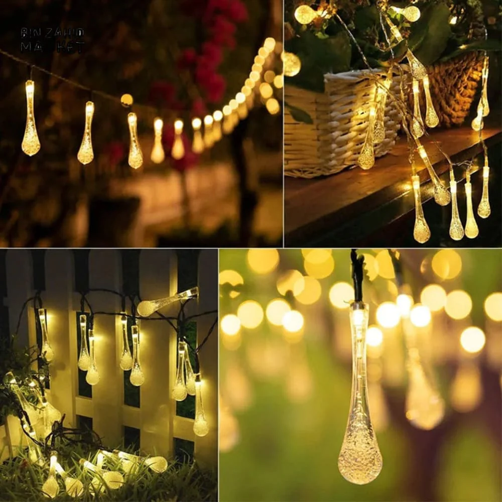 DECORA GOLDEN LED STRING LIGHTS WARM GLOW ISLAMIC HOME DECOR - WATER STRINGS - Image 6