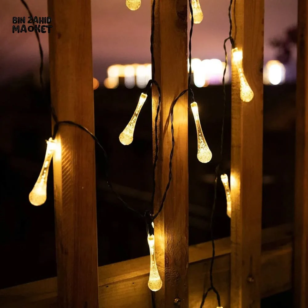 DECORA GOLDEN LED STRING LIGHTS WARM GLOW ISLAMIC HOME DECOR - WATER STRINGS - Image 7