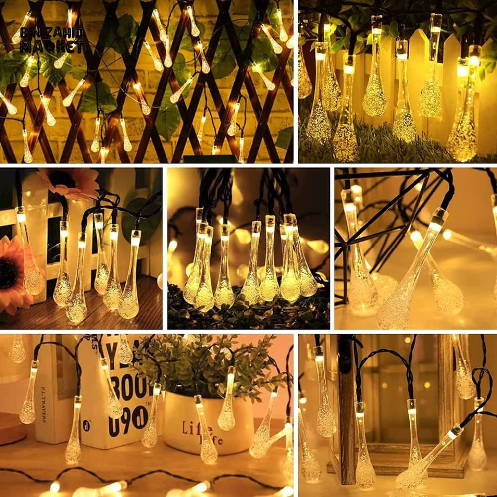 DECORA GOLDEN LED STRING LIGHTS WARM GLOW ISLAMIC HOME DECOR - WATER STRINGS - Image 8