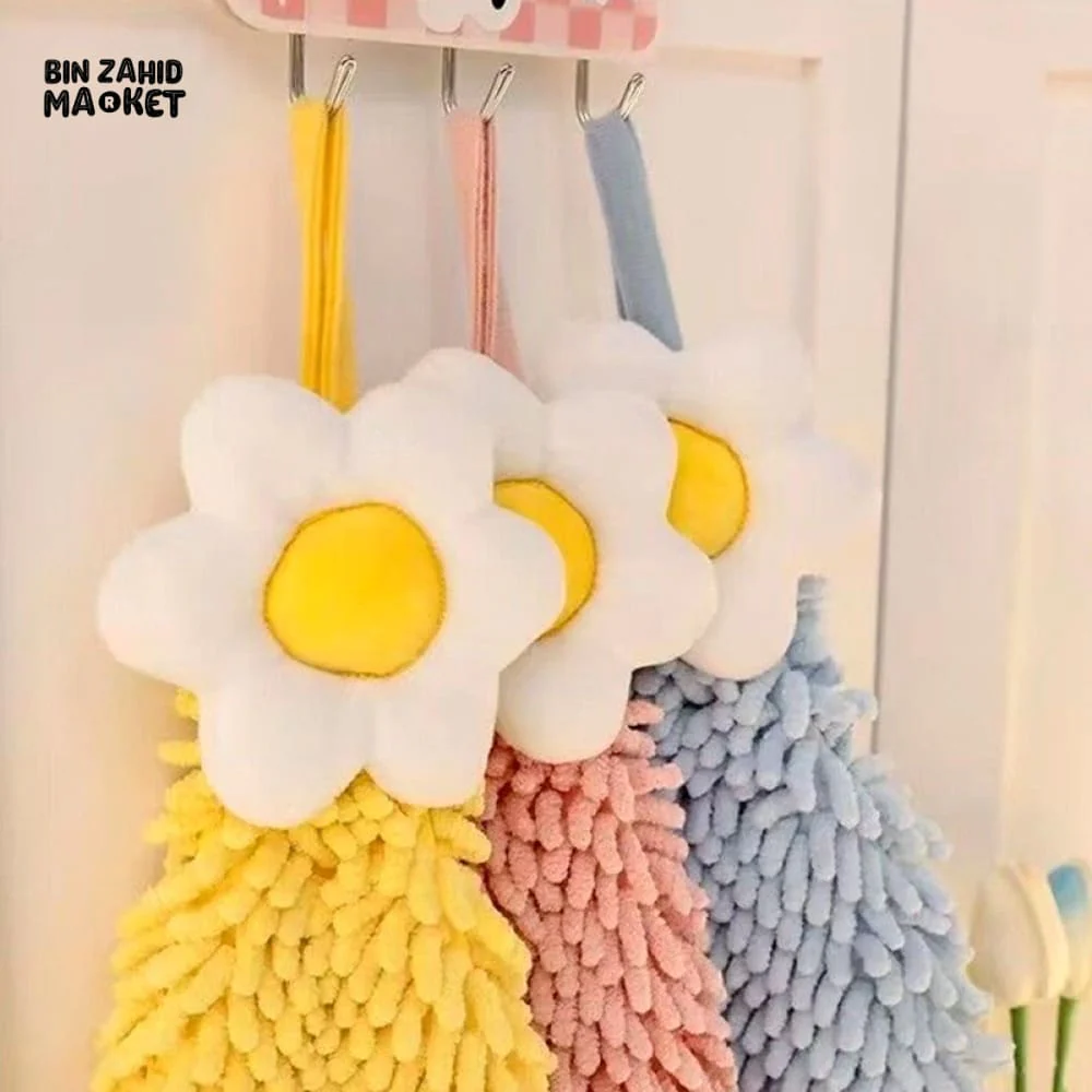 DECORATIVE PLUMERIA HANGING TOWEL – SOFT CHENILLE FOR KITCHEN & BATHROOM - Image 10