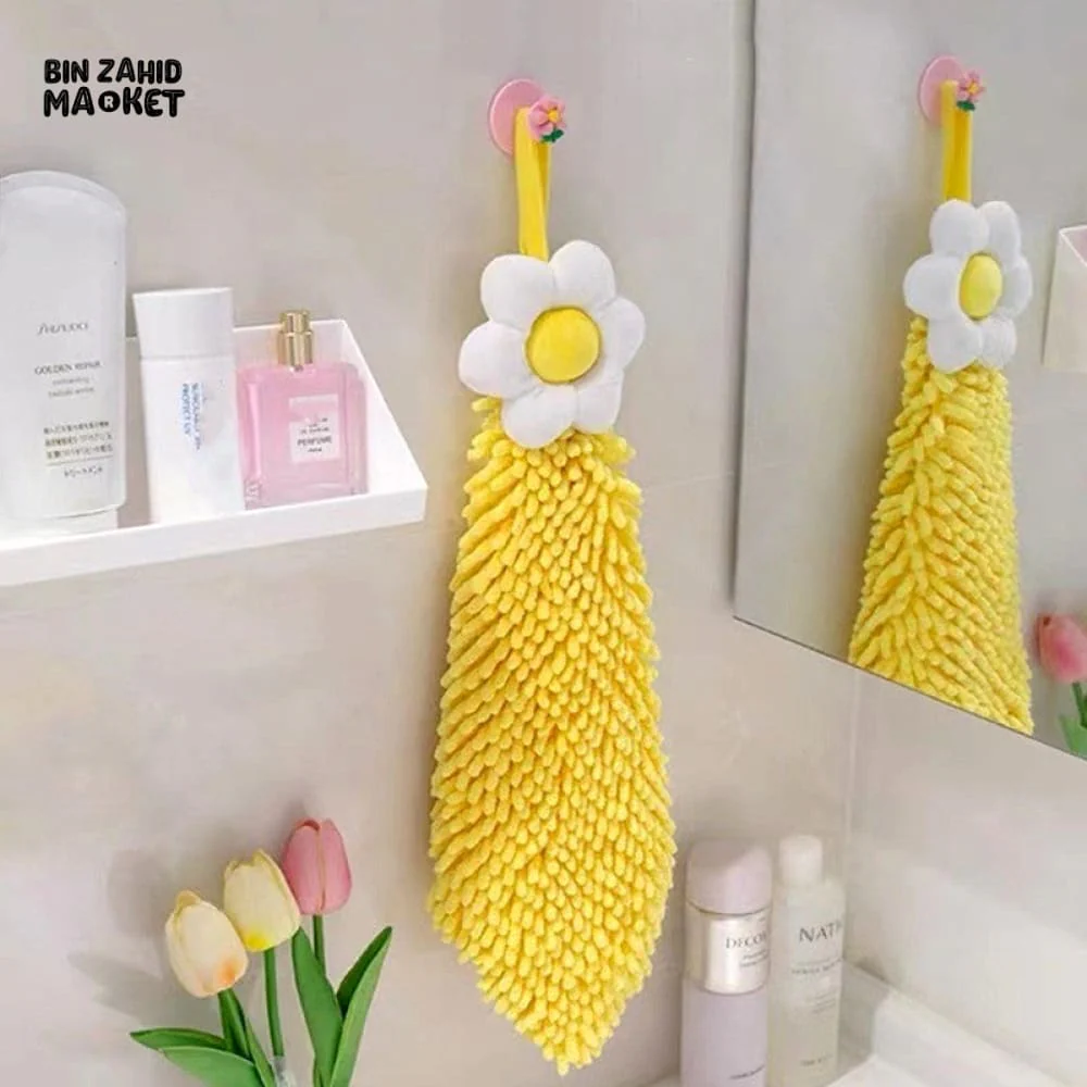DECORATIVE PLUMERIA HANGING TOWEL – SOFT CHENILLE FOR KITCHEN & BATHROOM - Image 11