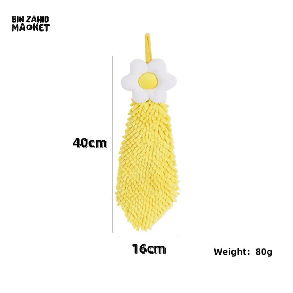 DECORATIVE PLUMERIA HANGING TOWEL – SOFT CHENILLE FOR KITCHEN & BATHROOM - Image 12