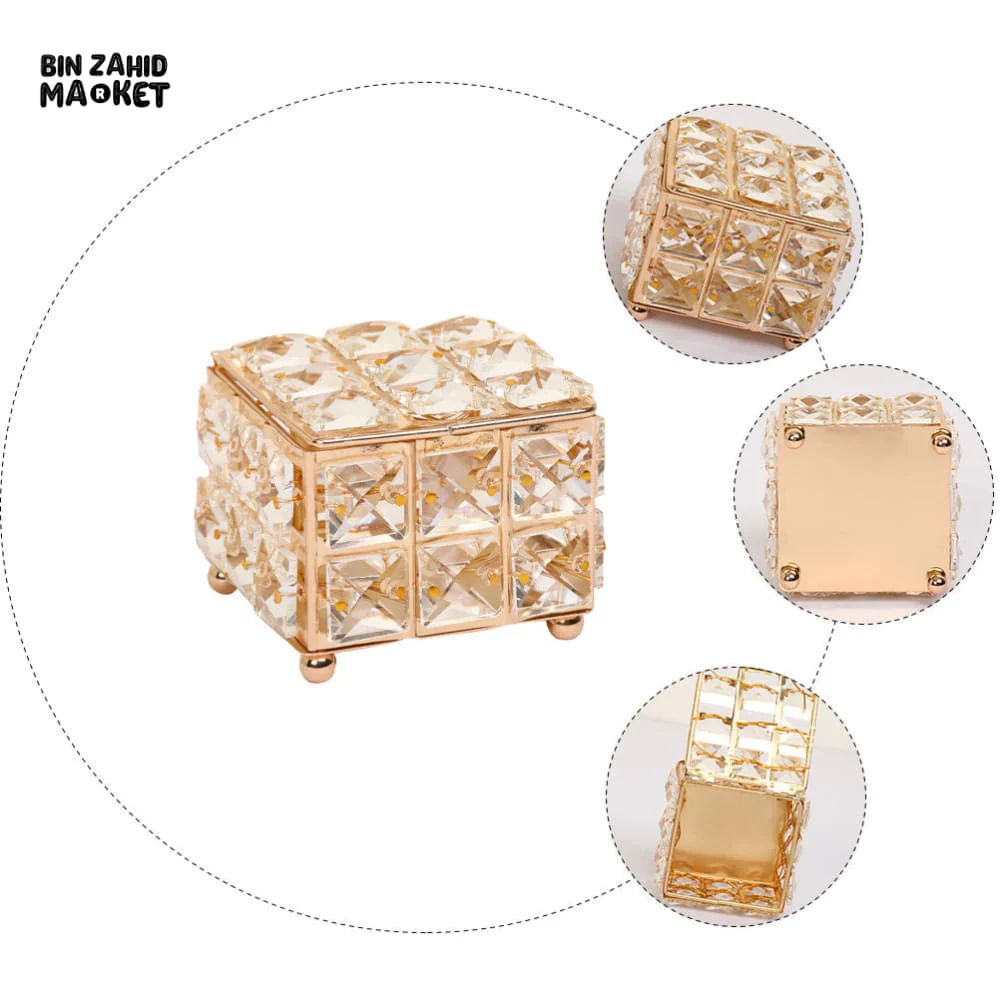 DELICATE JEWELRY ORGANIZER BOX – COMPACT LIDDED STORAGE CASE FOR EARRINGS & NECKLACES - Image 4