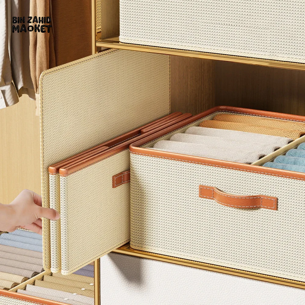 DELUXE FOLDABLE CLOTHES ORGANIZER STORAGE BOX – MULTI-PURPOSE DRAWER & CLOSET ORGANIZER - Image 4