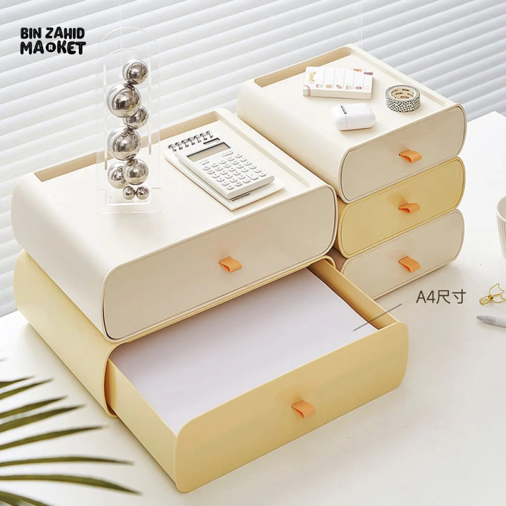 DESKTOP DRAWER STORAGE BOX – MULTI-LAYER DOCUMENT & STATIONERY ORGANIZER FOR OFFICE & HOME USE - Image 3