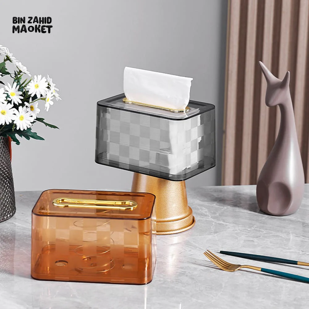DESKTOP TISSUE BOX COVER DISPENSER – NAPKIN HOLDER FOR CAFE & BEDROOM - Image 2