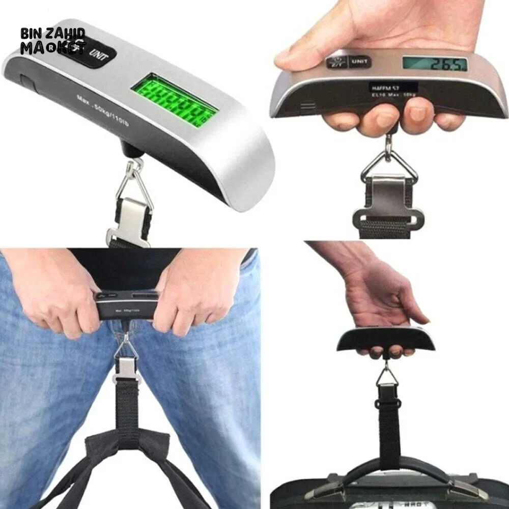 DIGITAL LUGGAGE SCALE 50KG/110LB | PORTABLE HANDHELD HANGING SCALE FOR TRAVEL & SUITCASE WEIGHT MEASUREMENT - Image 5