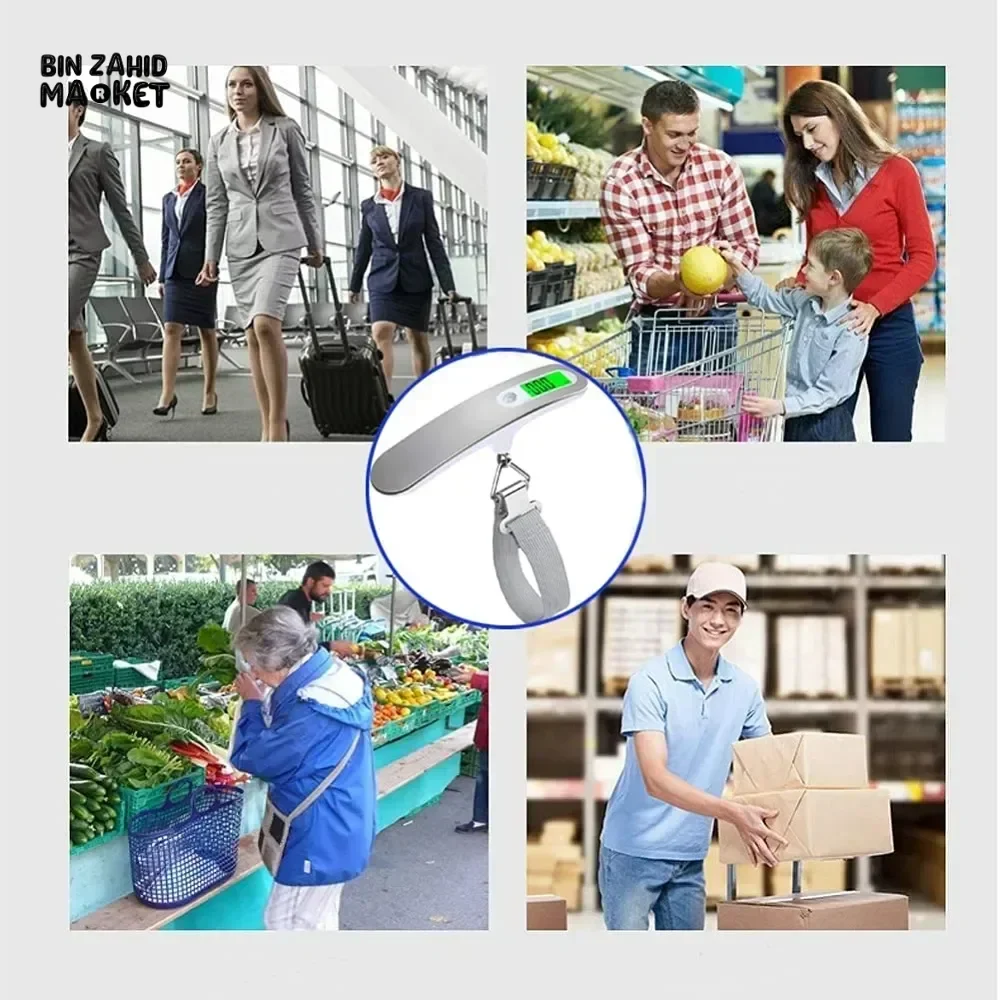 DIGITAL LUGGAGE SCALE 50KG PORTABLE LCD HANGING SCALE FOR SUITCASE & TRAVEL BAGS - Image 7