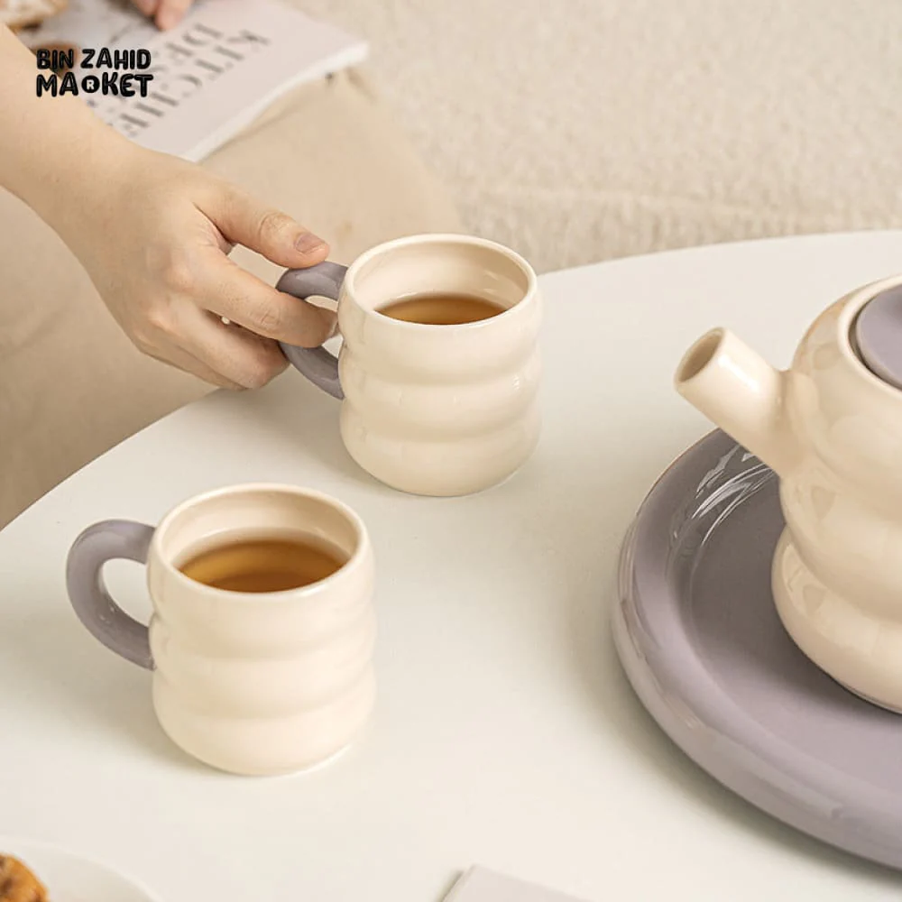 DONUT SERIES 13-PIECE CERAMIC TEA SET – ELEGANT GIFT BOX EDITION - PURPLE - Image 4