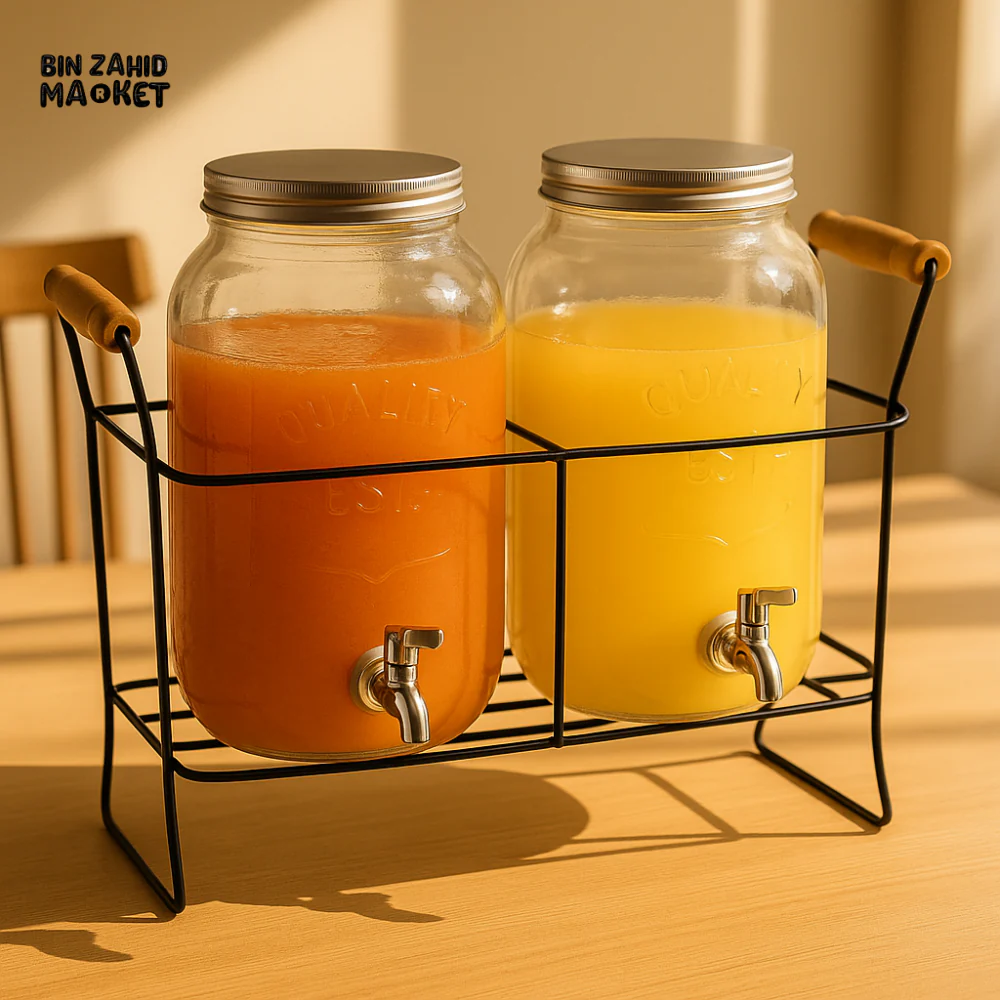 DOUBLE DRINK DISPENSER WITH STAND – 3.8L