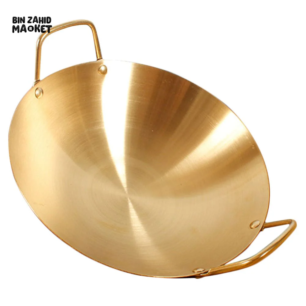 DOUBLE HANDLE THICK STAINLESS STEEL HOT POT – HOUSEHOLD COOKING PAN - Image 4