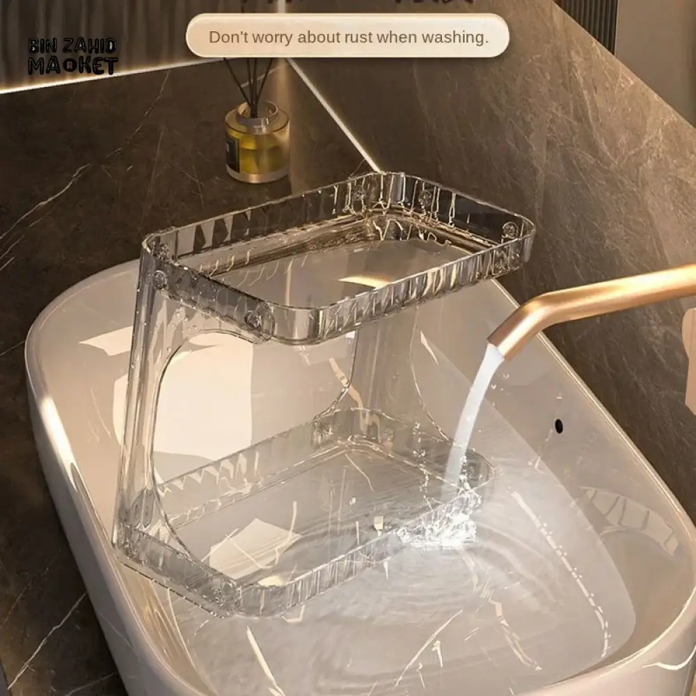 DOUBLE-LAYER BATHROOM STORAGE RACK – VANITY COSMETIC ORGANIZER & DISPLAY STAND - Image 3