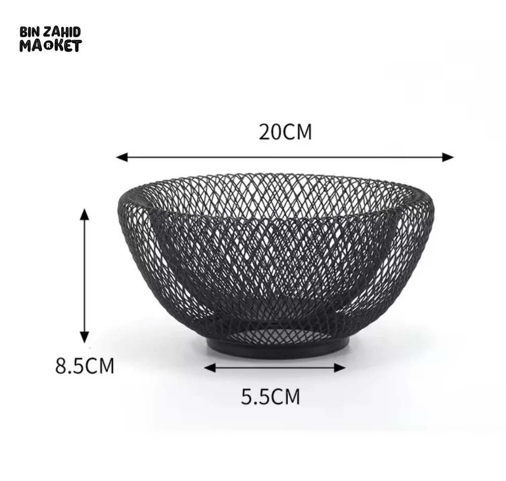 DOUBLE LAYER METAL WIRE FRUIT & SNACK BASKET – KITCHEN TABLE STORAGE - Image 2