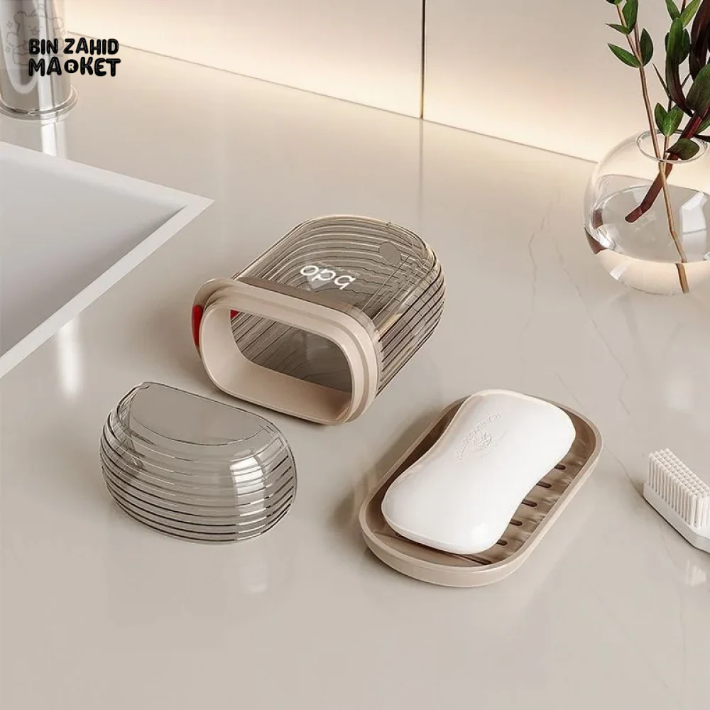 DOUBLE-LAYER SOAP BOX WITH LID  PORTABLE & SEALED BATHROOM STORAGE CONTAINER - Image 5