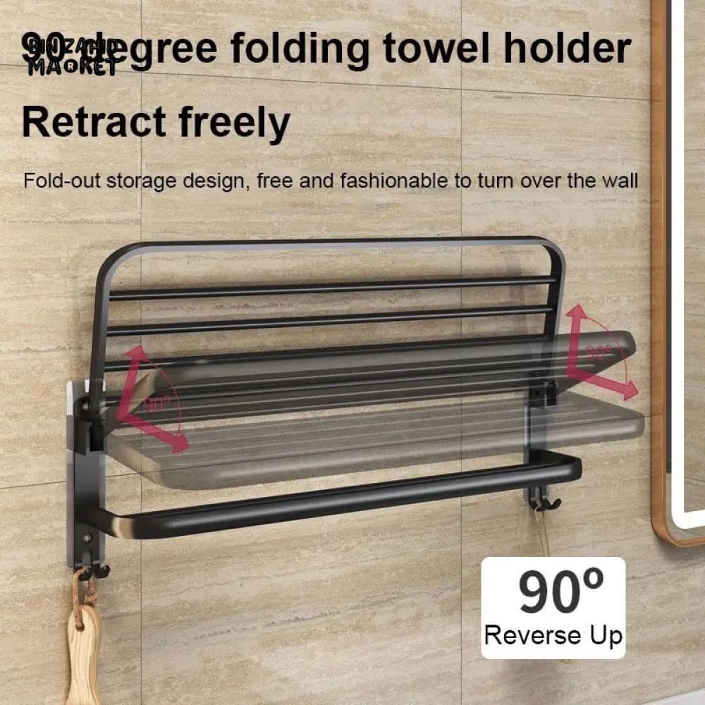 DOUBLE LAYERS FOLDING BATH TOWEL HOLDER - Image 2