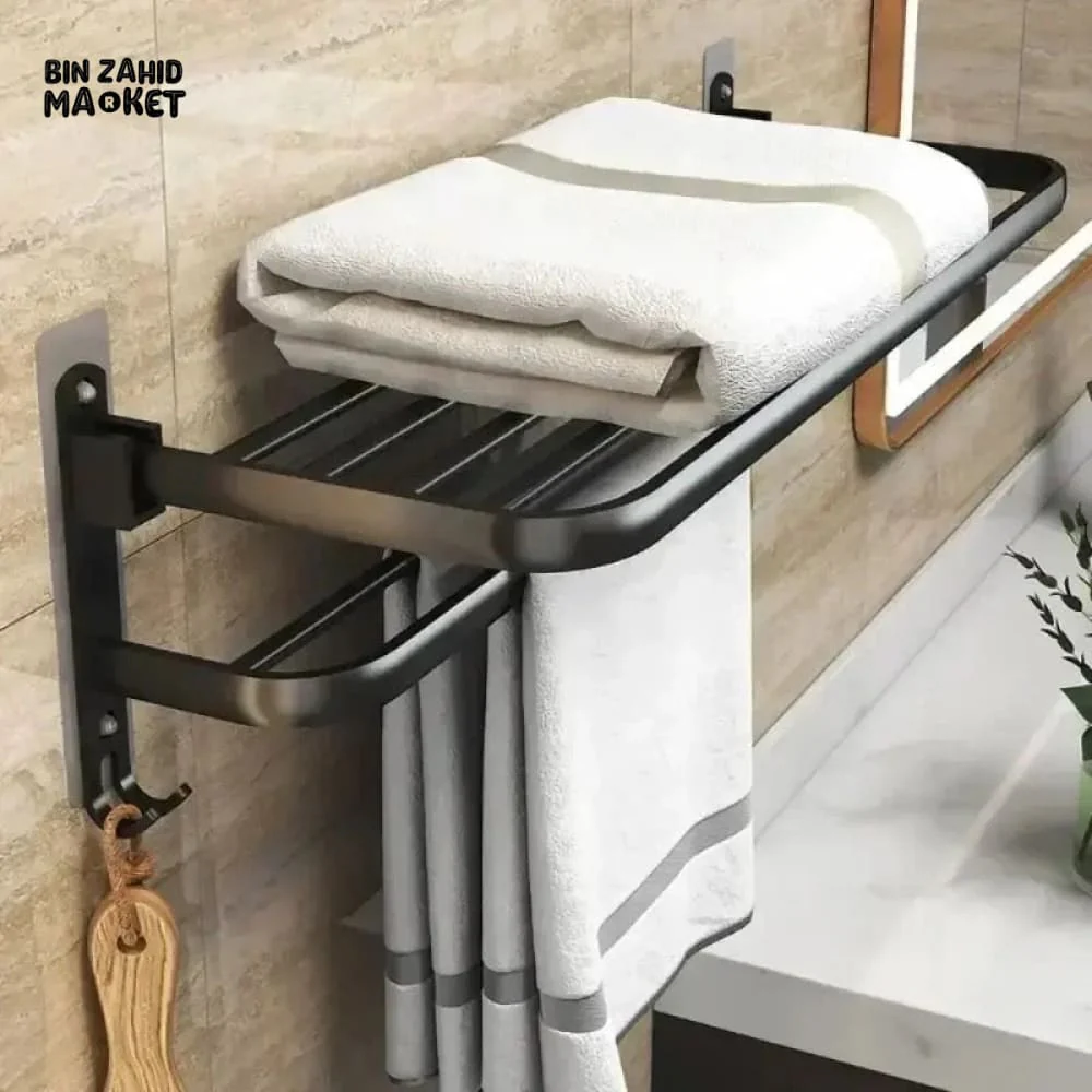 DOUBLE LAYERS FOLDING BATH TOWEL HOLDER - Image 3