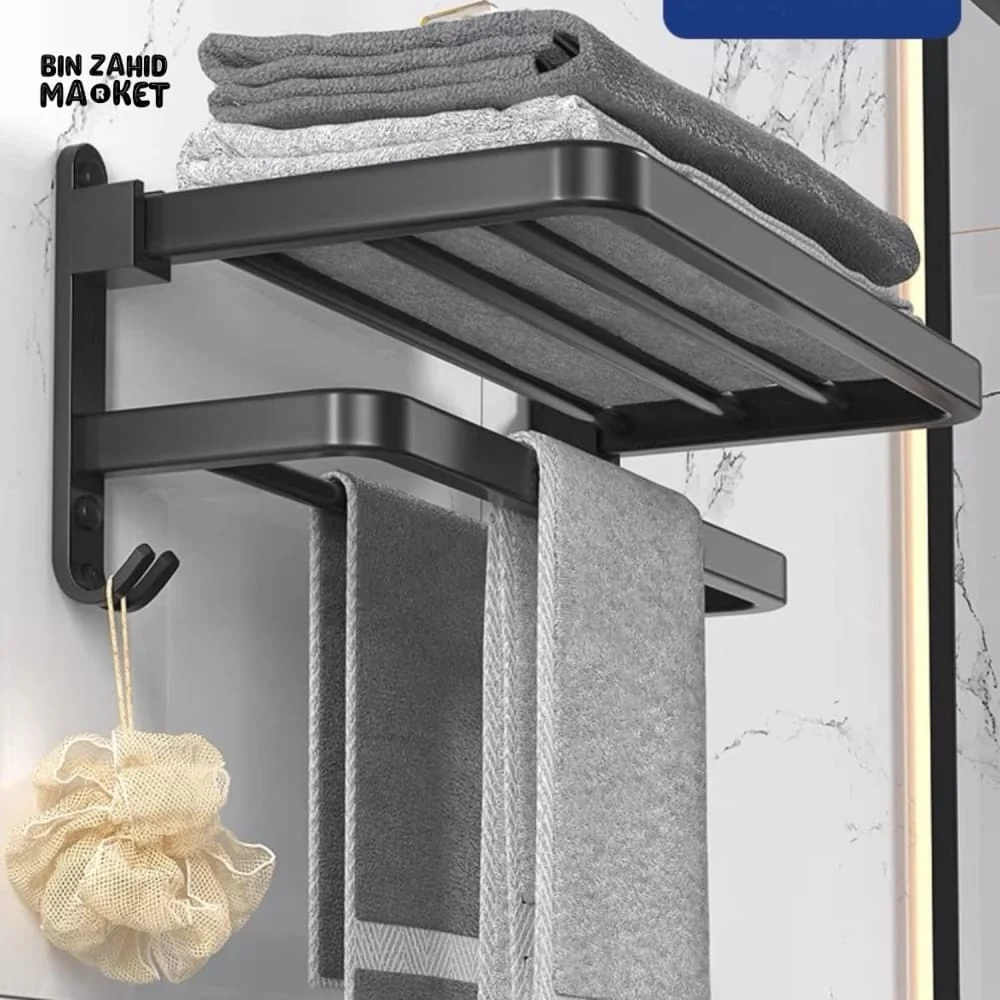 DOUBLE LAYERS FOLDING BATH TOWEL HOLDER - Image 4