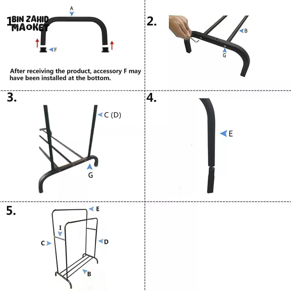 DOUBLE POLE METAL CLOTH STAND - Image 12