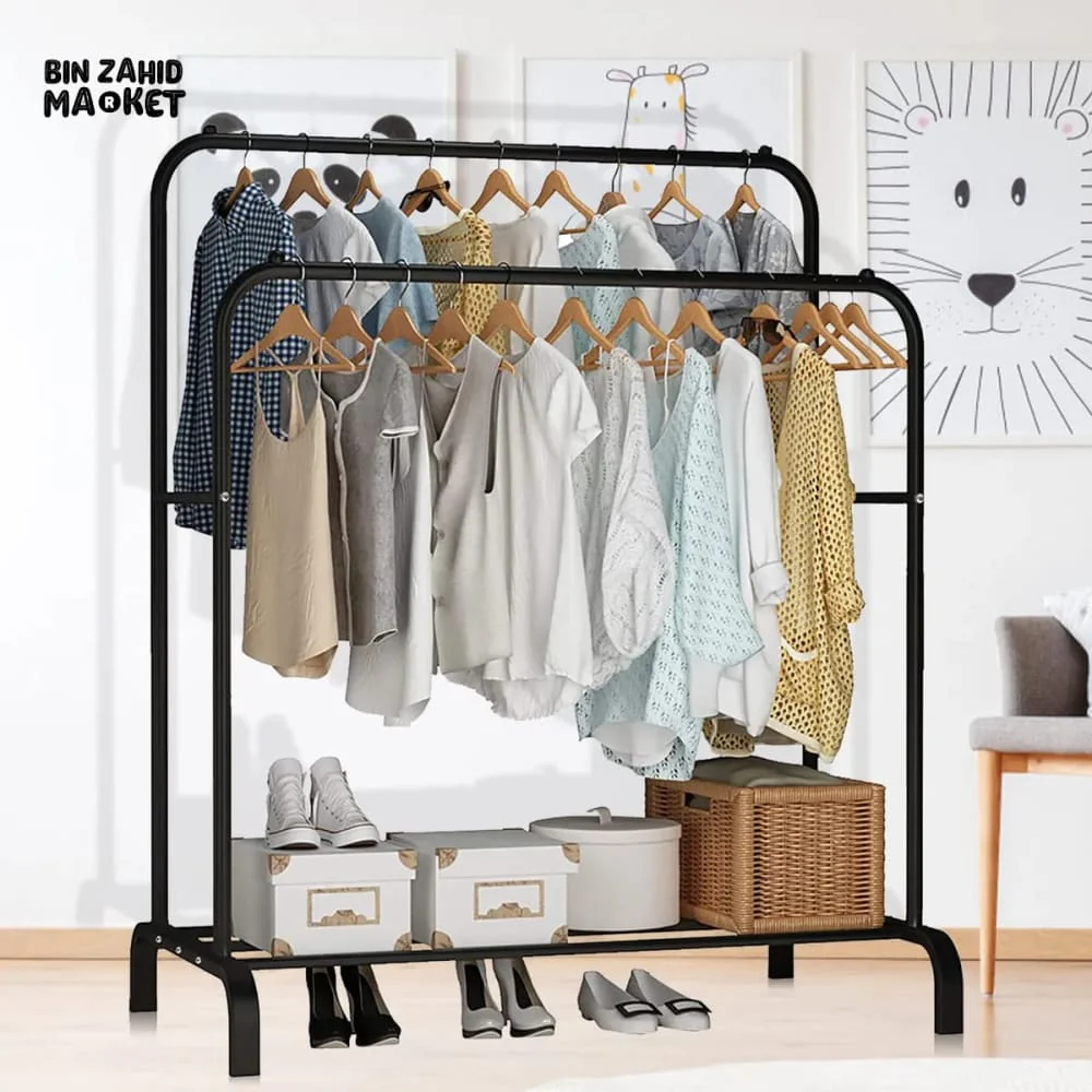 DOUBLE POLE METAL CLOTH STAND - Image 4