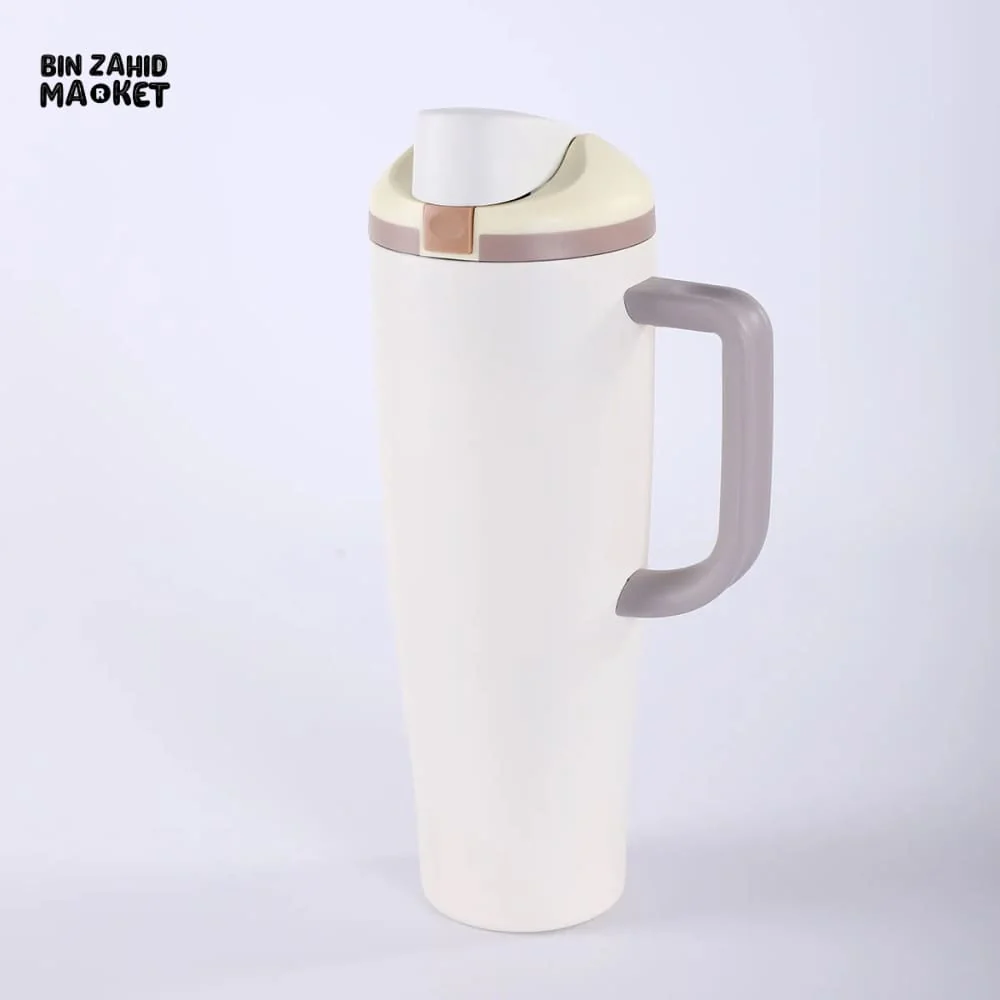DOUBLE-WALL STAINLESS STEEL TRAVEL CAR CUP 40 OZ – INSULATED PORTABLE MUG WITH LID & ICE RETENTION - Image 9