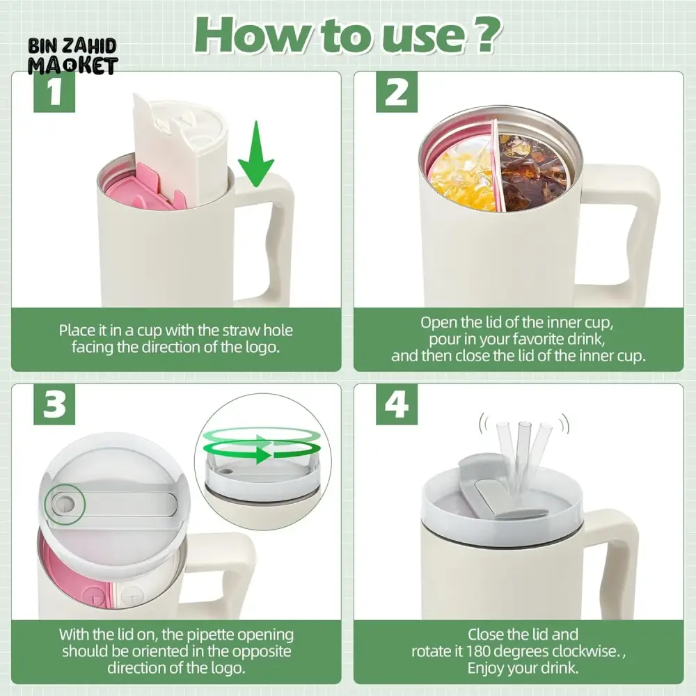 DRINKLUX 2IN1 DRINK AT ONCE TUMBLER DIVIDER - 40OZ - Image 4