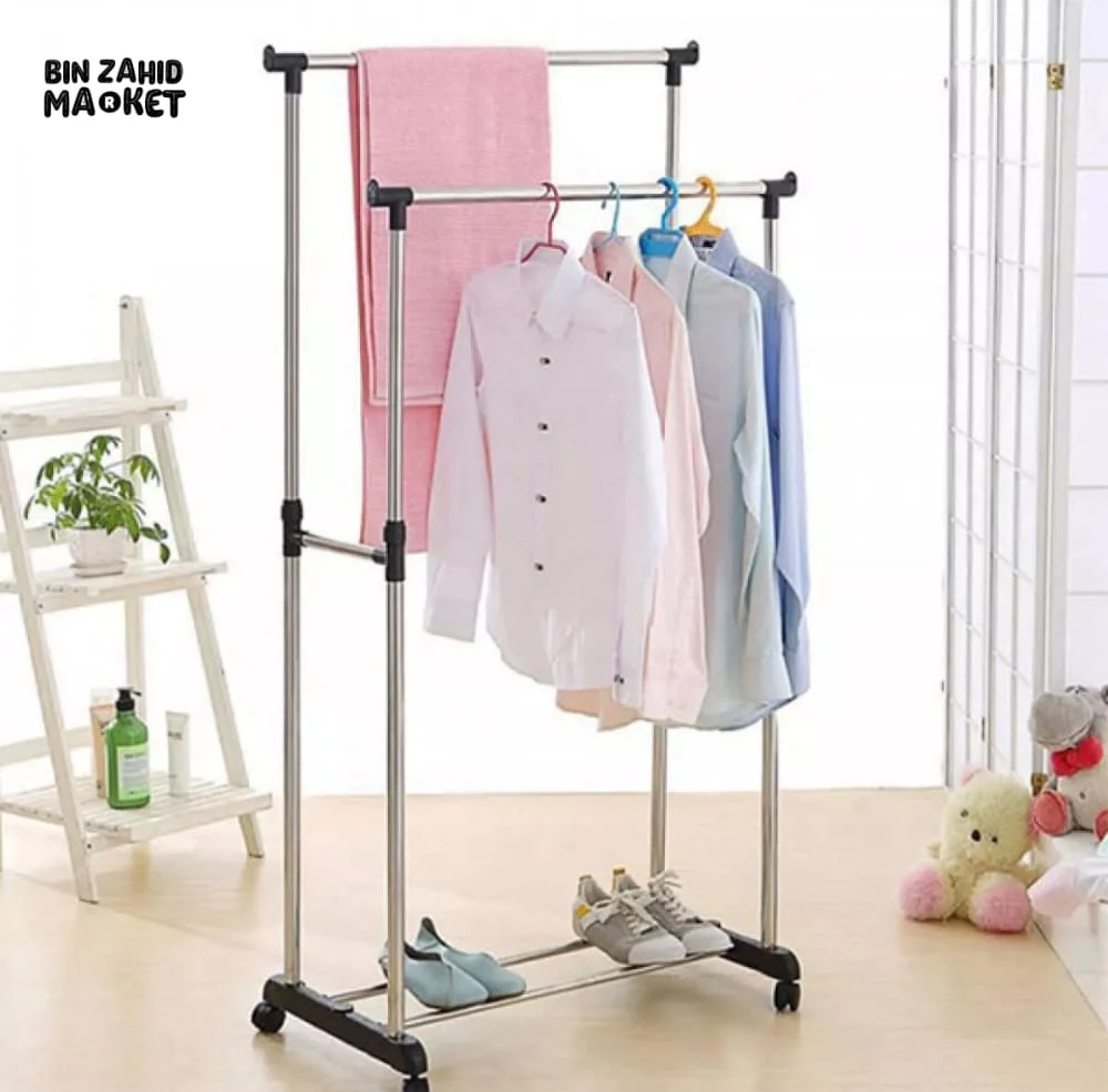 DUAL POLE CLOTHES RACK - Image 2