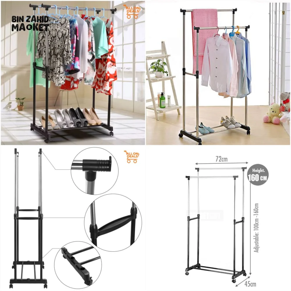 DUAL POLE CLOTHES RACK - Image 6