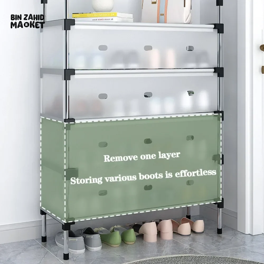 DUSTPROOF SHOE ORGANIZER RACK HEAVY DUTY STORAGE STAND FOR SHOES HEELS TOYS & MORE – HALLWAY DORM & GARAGE - 7 LAYER - Image 8