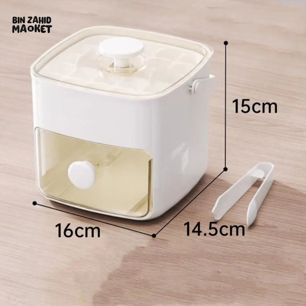EASY PRESS ICE CUBES BUCKET WITH TONG - Image 10