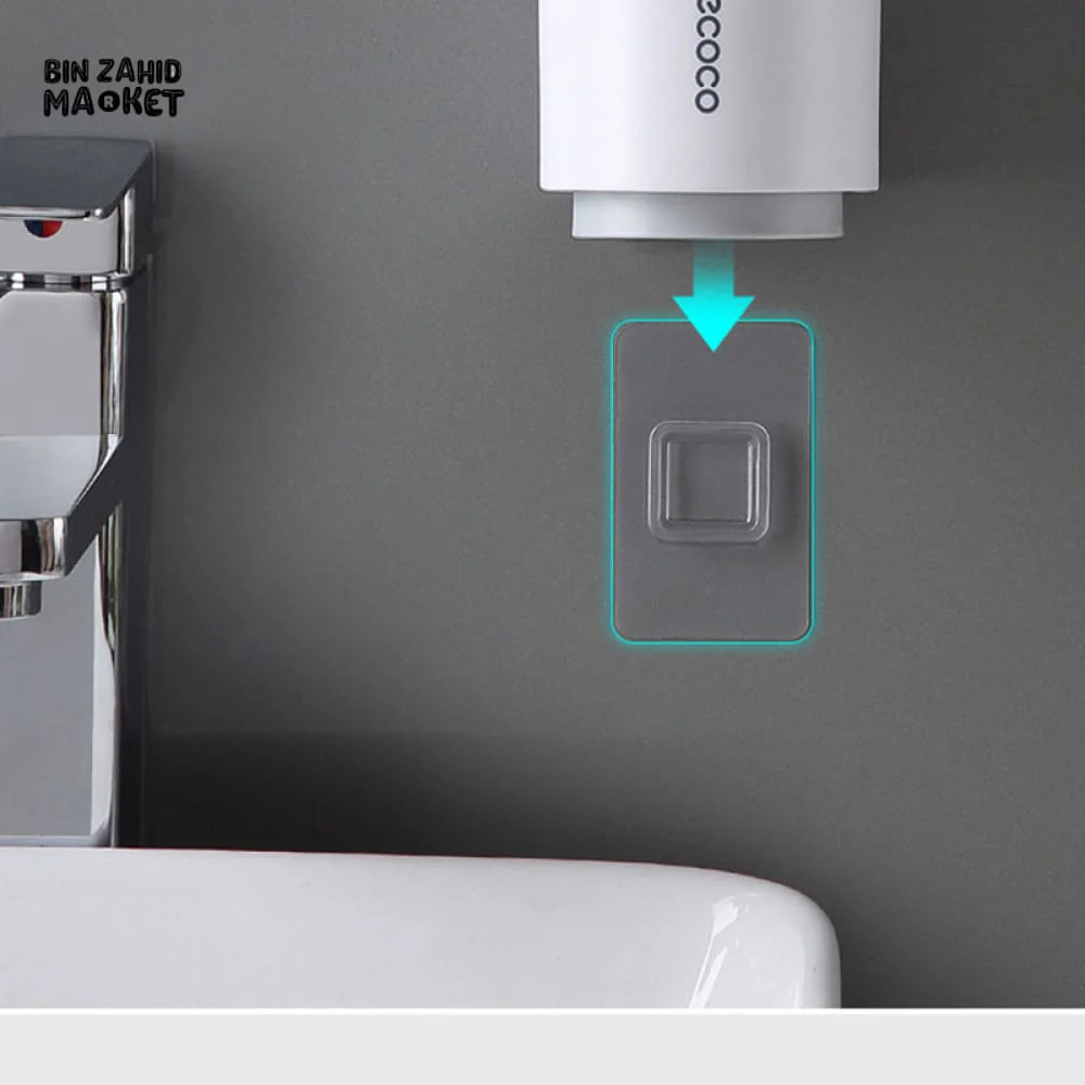 ECOCO AUTOMATIC TOOTHPASTE DISPENSER WITH TOOTHBRUSH HOLDER – MODERN BATHROOM ACCESSORY - Image 5