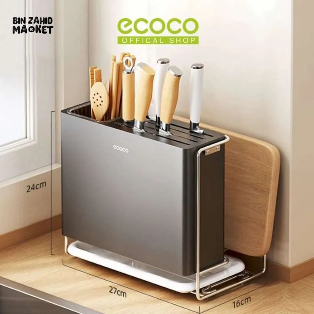 ECOCO COUNTERTOP KNIFE RACK – CUTTING BOARD SPOON & CHOPSTICK HOLDER - Image 3