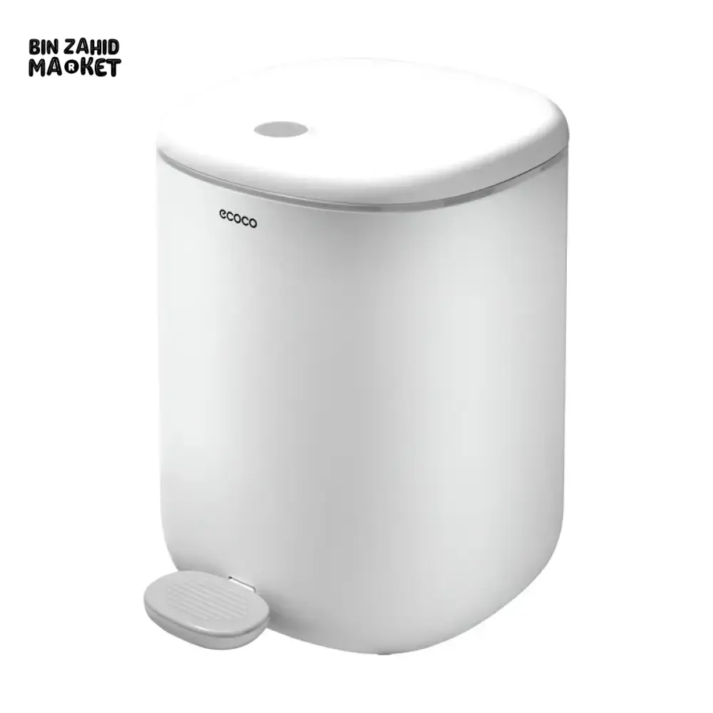 ECOCO FOOT-PEDAL TRASH CAN WITH LID 11L – LARGE-CAPACITY COVERED DUSTBIN FOR KITCHEN BATHROOM BEDROOM & LIVING ROOM - Image 6