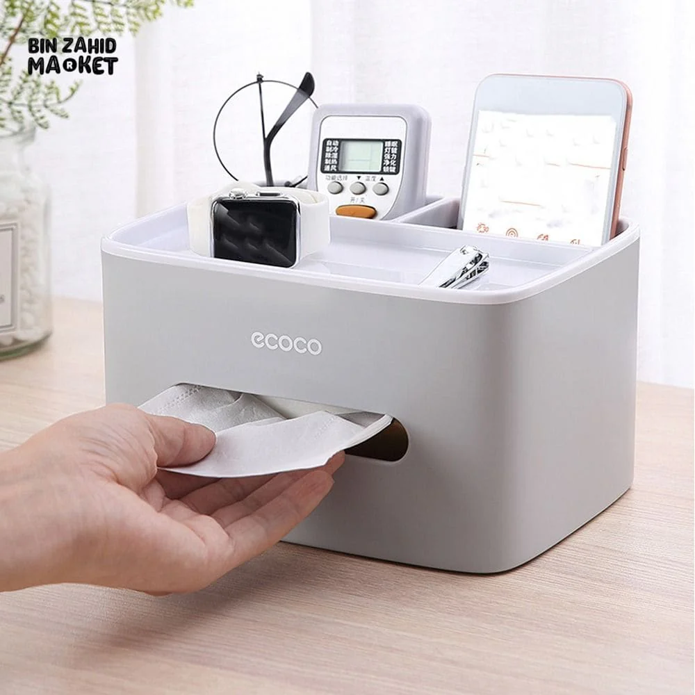 ECOCO MULTIFUNCTION TISSUE HOLDER – WATERPROOF 2-COMPARTMENT REMOTE STORAGE - Image 2