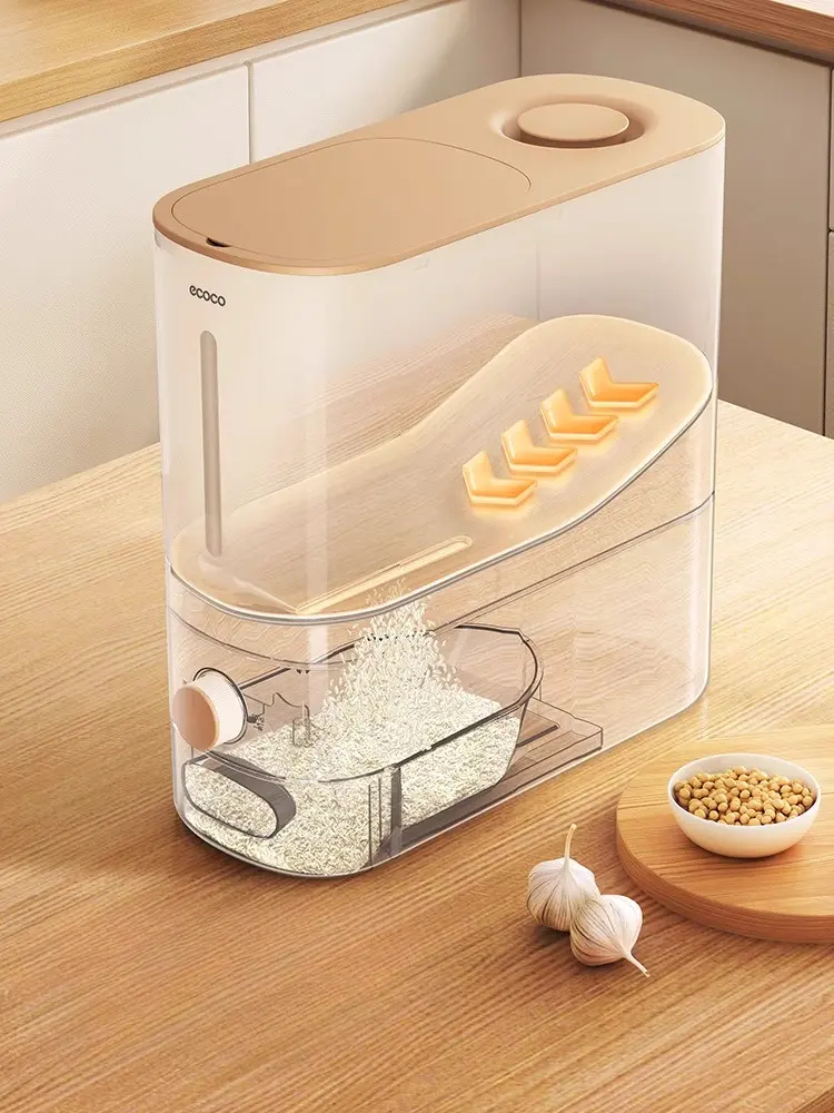ECOCO QUANTITATIVE RICE BUCKET – 10KG AIRTIGHT GRAIN STORAGE CONTAINER WITH DISPENSER - Image 7