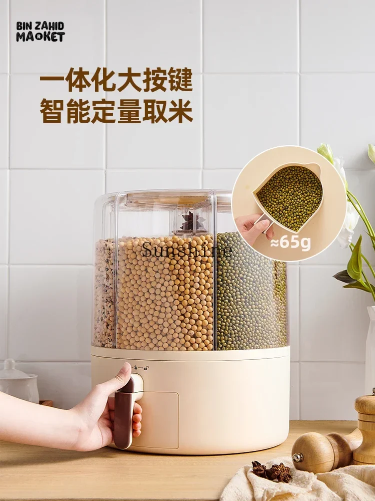 ECOCO ROTATING GRAINS STORAGE BOX – DIVIDED RICE & CEREAL DISPENSER 10KG - Image 3